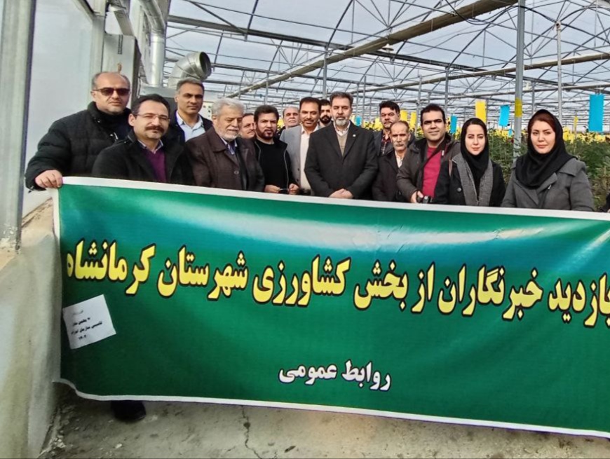 هفتمین تور رسانه‌ای و آموزشی بازدید از گلخانه رز فرامان در استان کرمانشاه برگزار شد