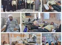 کارکنان انتظامی شهرستان کرمانشاه و جامعه روحانیت در انتقال خون